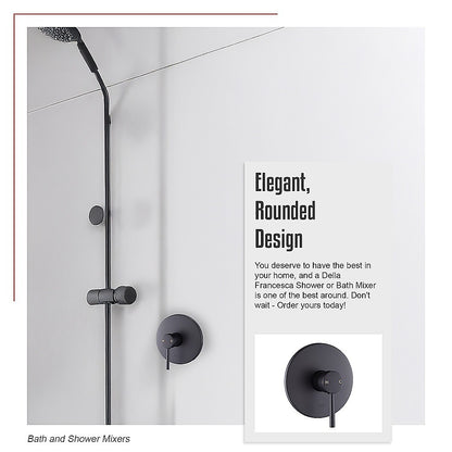 Shower Bath Mixer Tap Bathroom Electroplated Matte Black - TRENDZ