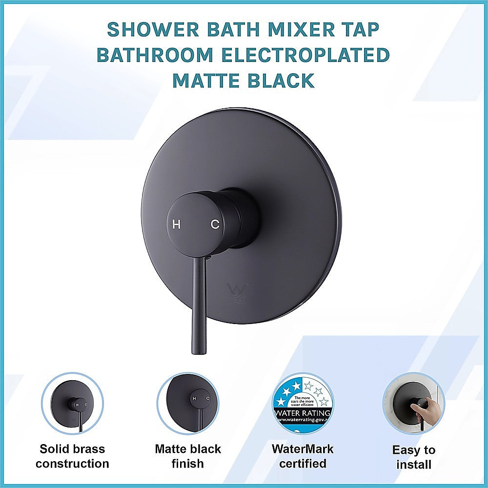 Della Francesca Shower/Bath Mixer Tap – Electroplated Matte Black