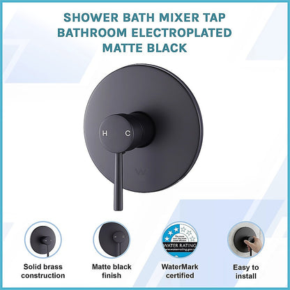 Della Francesca Shower/Bath Mixer Tap – Electroplated Matte Black
