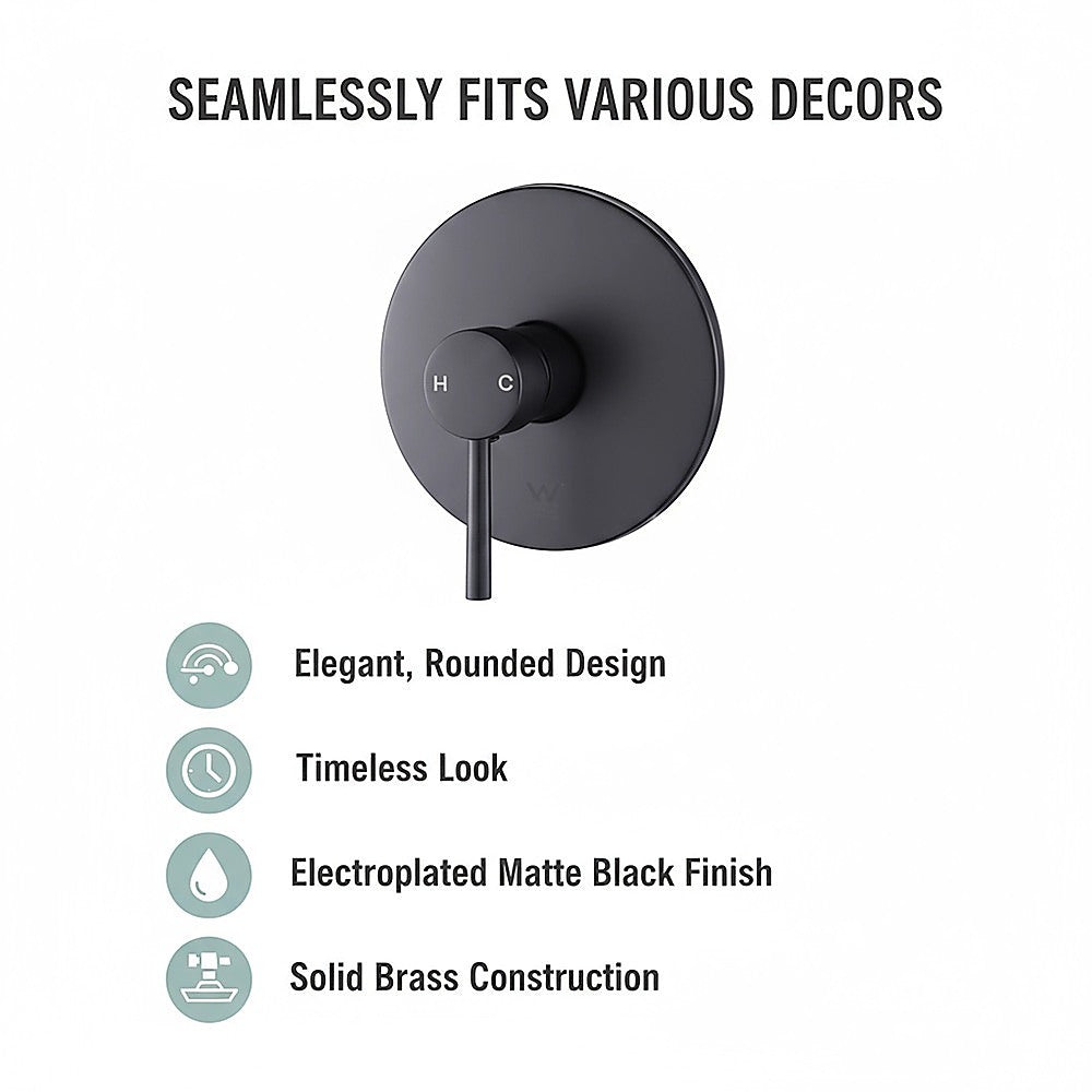 Della Francesca Shower/Bath Mixer Tap – Electroplated Matte Black