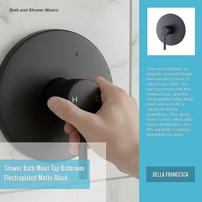 Della Francesca Shower/Bath Mixer Tap – Electroplated Matte Black
