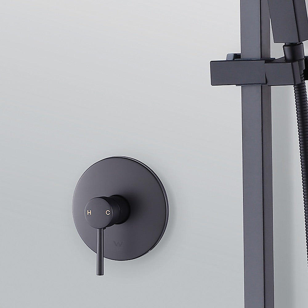 Shower Bath Mixer Tap Bathroom Electroplated Matte Black - TRENDZ