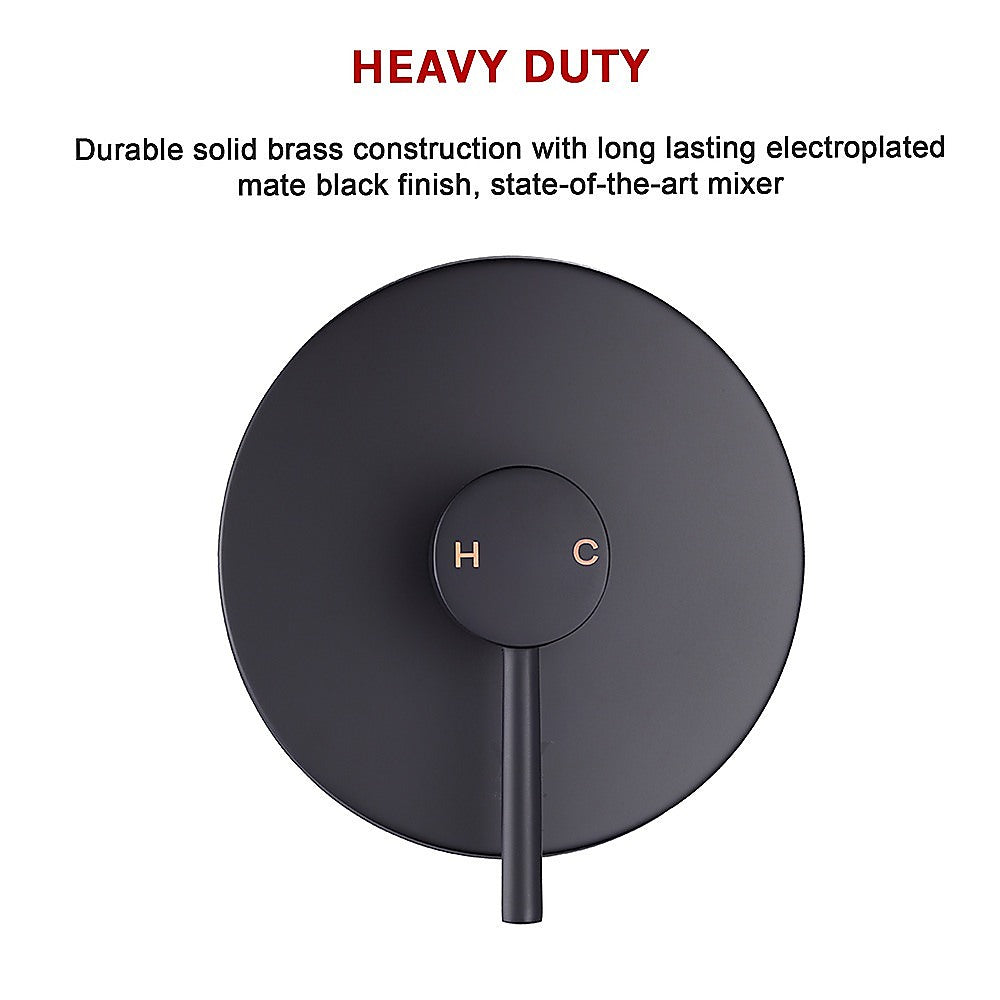 Shower Bath Mixer Tap Bathroom Electroplated Matte Black - TRENDZ