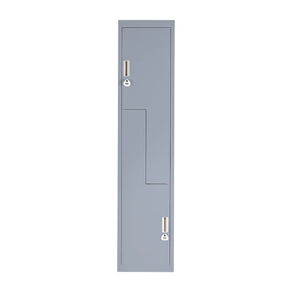 Grey Two-Door L-shaped Office Gym Shed Storage Lockers