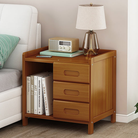 Bamboo Bedside Table Nightstand Storage Bedroom Sofa Side Stand - TRENDZ
