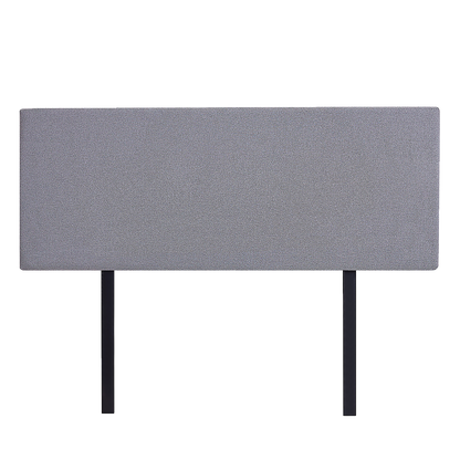 Linen Fabric Double Bed Deluxe Headboard Bedhead - Slate Ash