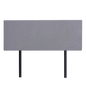 Linen Fabric Double Bed Deluxe Headboard Bedhead - Slate Ash