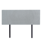 Linen Fabric Double Bed Deluxe Headboard Bedhead - Stone Grey