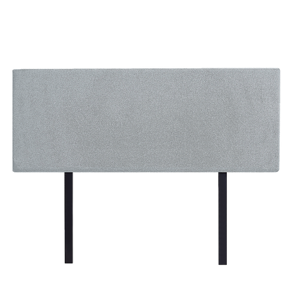 Linen Fabric Queen Bed Deluxe Headboard Bedhead - Stone Grey