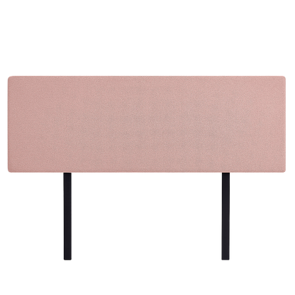 Linen Fabric King Bed Deluxe Headboard Bedhead - Pale Pink