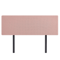 Linen Fabric King Bed Deluxe Headboard Bedhead - Pale Pink