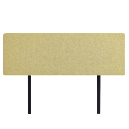 Linen Fabric King Bed Deluxe Headboard Bedhead - Sulfur Yellow