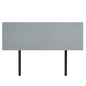 Linen Fabric King Bed Deluxe Headboard Bedhead - Stone Grey