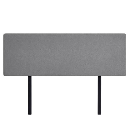 Linen Fabric King Bed Deluxe Headboard Bedhead - Night Ash