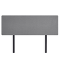 Linen Fabric King Bed Deluxe Headboard Bedhead - Night Ash