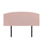Linen Fabric Double Bed Curved Headboard Bedhead - Pale Pink