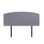 Linen Fabric Double Bed Curved Headboard Bedhead - Slate Ash