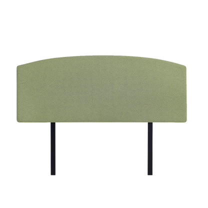 Linen Fabric Double Bed Curved Headboard Bedhead - Olive Green