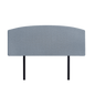 Linen Fabric Double Bed Curved Headboard Bedhead - Berlin Blue