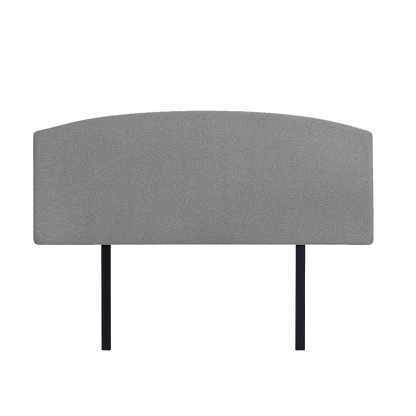 Linen Fabric Double Bed Curved Headboard Bedhead - Night Ash