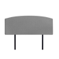 Linen Fabric Double Bed Curved Headboard Bedhead - Night Ash