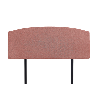Linen Fabric Queen Bed Curved Headboard Bedhead - Pearl Copper Brown
