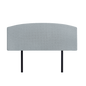 Linen Fabric Queen Bed Curved Headboard Bedhead - Stone Grey