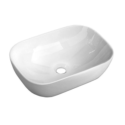 Ceramic Bathroom Basin Vanity Sink Oval Above Counter Top Mount Bowl - TRENDZ