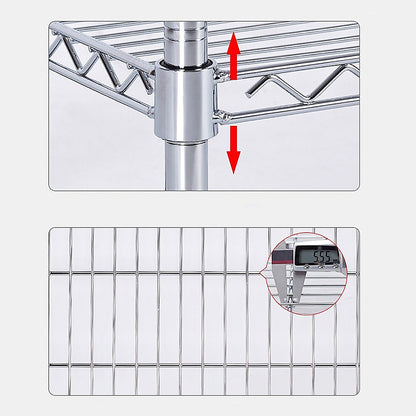 Modular Wire Storage Shelf 600 x 600 x 1800mm Steel Shelving - TRENDZ