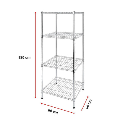 Modular Wire Storage Shelf 600 x 600 x 1800mm Steel Shelving - TRENDZ