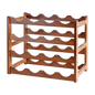 Bamboo Stackable Modular Freestanding Countertop Wine Shelf Rack