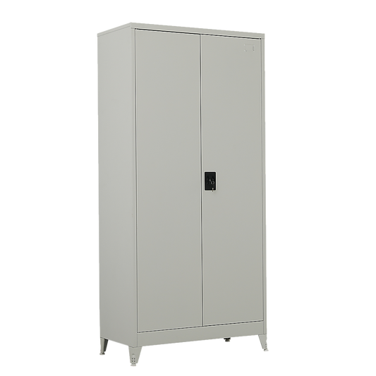 Two-Door Metal Cabinet Shelf Storage for Home Office Gym - TRENDZ