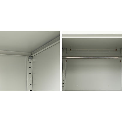 Single-Door Metal Tall Cabinet Shelf Storage for Home Office Gym