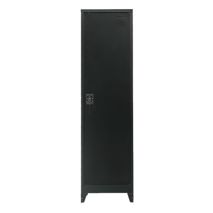 Single-Door Metal Tall Cabinet Shelf Storage for Home Office Gym - TRENDZ