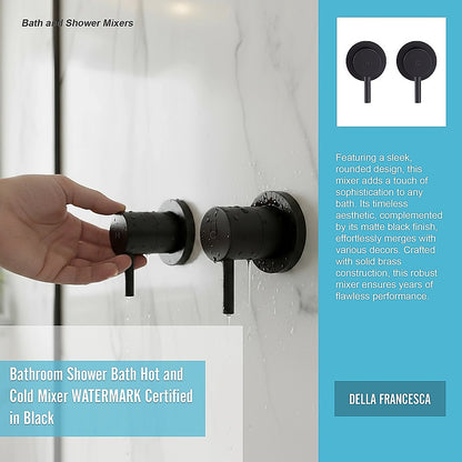 Della Francesca Bath &amp; Shower Mixer – Matte Black