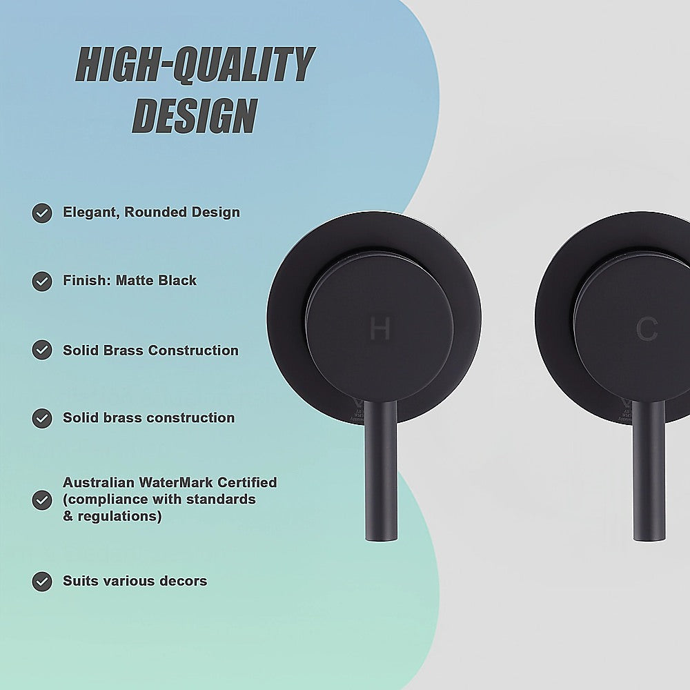 Della Francesca Bath &amp; Shower Mixer – Matte Black