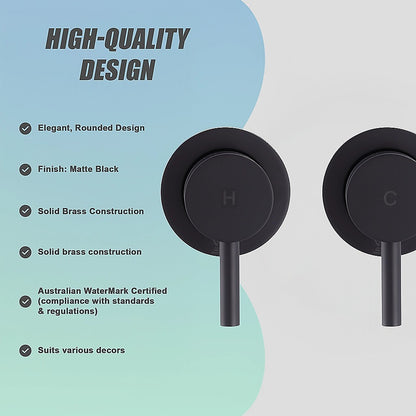 Della Francesca Bath &amp; Shower Mixer – Matte Black