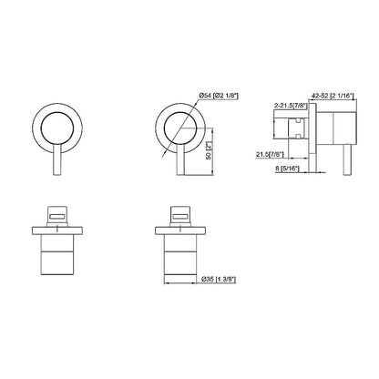 Della Francesca Bath &amp; Shower Mixer – Matte Black