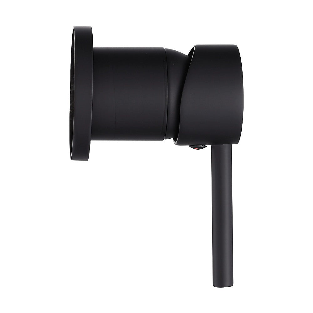 Della Francesca Round Shower & Bath Mixer Tap – Matte Black | Solid Brass, WaterMark Certified