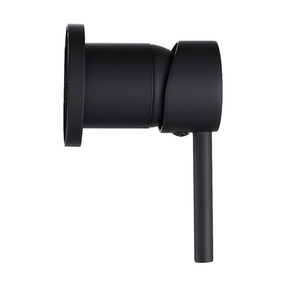 Della Francesca Round Shower & Bath Mixer Tap – Matte Black | Solid Brass, WaterMark Certified