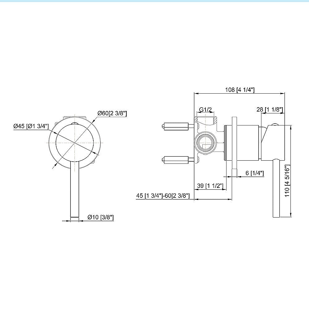 Della Francesca Round Shower & Bath Mixer Tap – Matte Black | Solid Brass, WaterMark Certified
