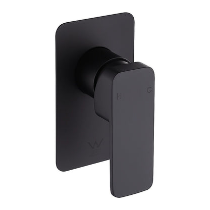 Single Square Shower Bath Mixer Tap Bathroom WATERMARK Approved in Black