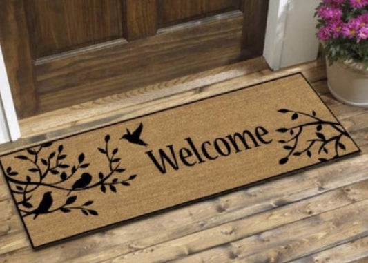Welcome Bird Doormat Door Mat 90cm