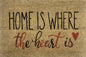 Home Is Where The Heart Is Doormat 60x2cm