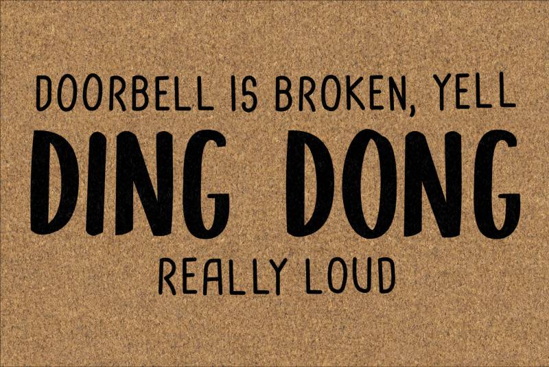 Doorbell Broken Doormat 60x40cm