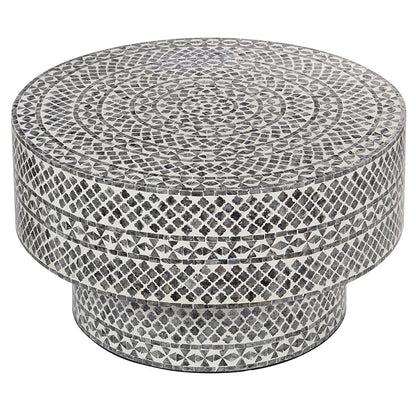 DIAMOND MOTHER OF PEARL COFFEE TABLE BLACK - TRENDZ