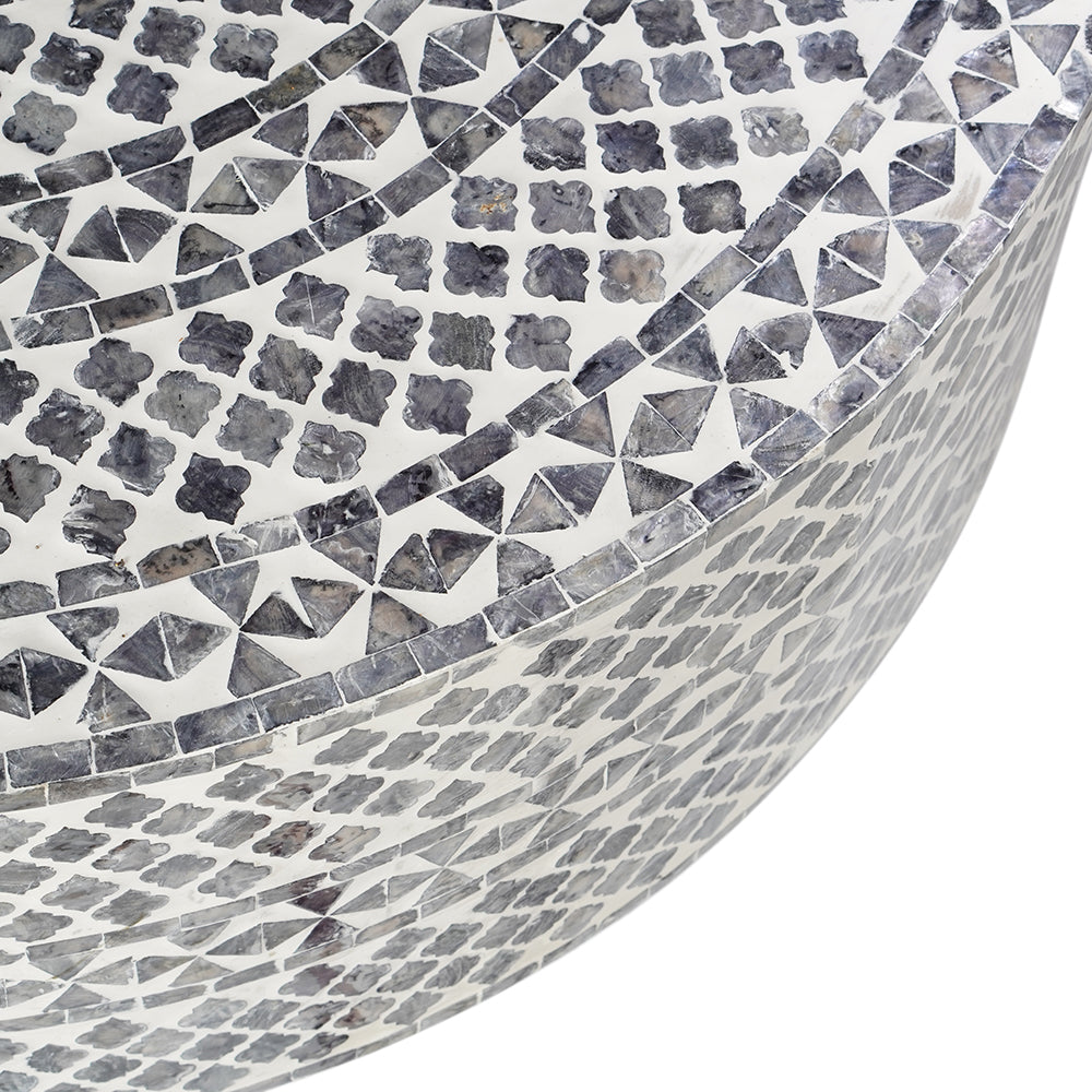 DIAMOND MOTHER OF PEARL COFFEE TABLE BLACK - TRENDZ