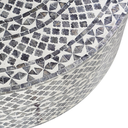 DIAMOND MOTHER OF PEARL COFFEE TABLE BLACK - TRENDZ