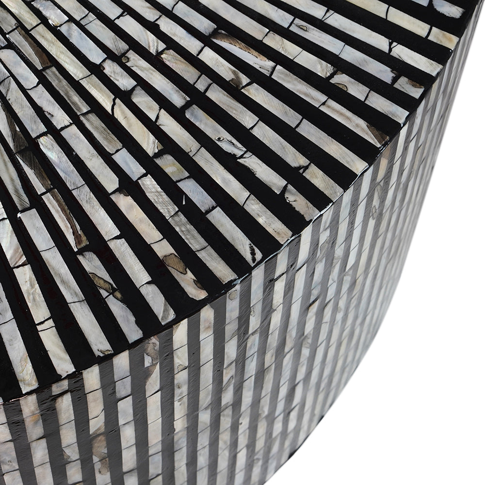 CORDELIA ROUND MOTHER OF PEARL COFFEE TABLE - TRENDZ