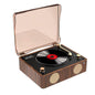 Retro Turntable Style Bluetooth Speaker & CD Player with Display - USB Rechargeable
